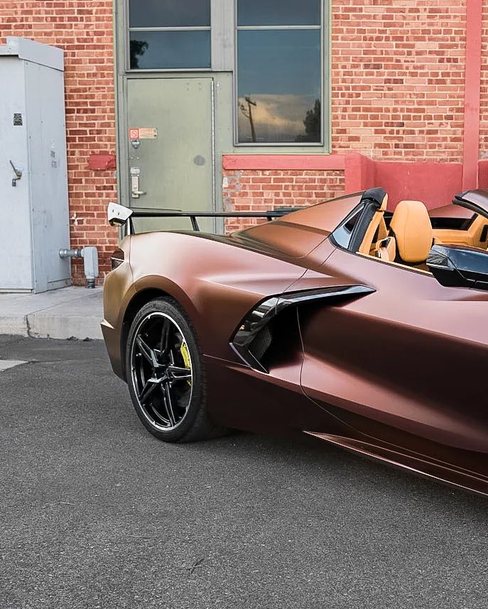 Corvette with a color-change wrap